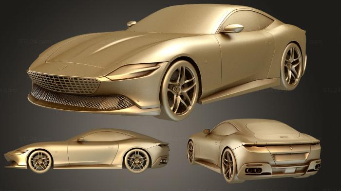 Автомобили и транспорт (Ferrari Roma 2020, CARS_1412) 3D модель для ЧПУ станка
